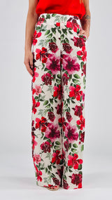 Pantalone palazzo lino gardenie Vic.