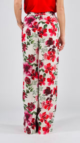 Pantalone palazzo lino gardenie Vic.
