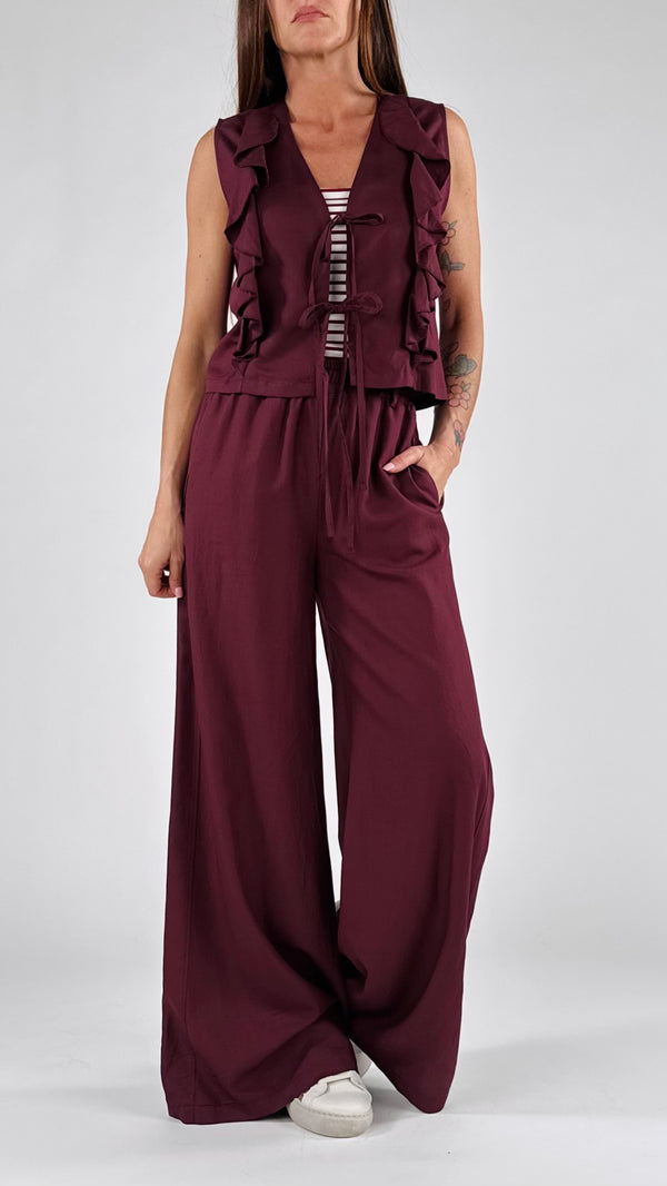 Pantalone lino viscosa fluido H.