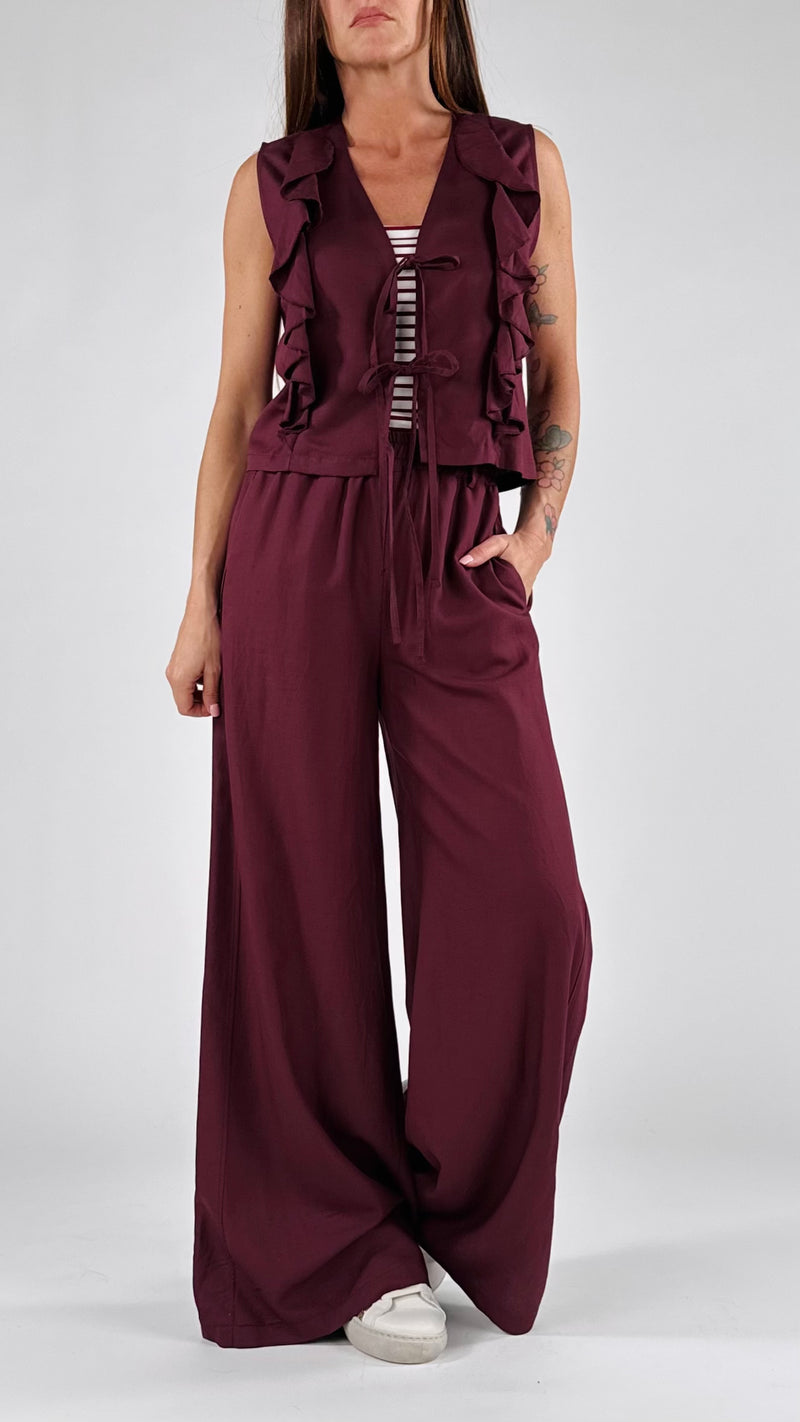Pantalone lino viscosa fluido H.