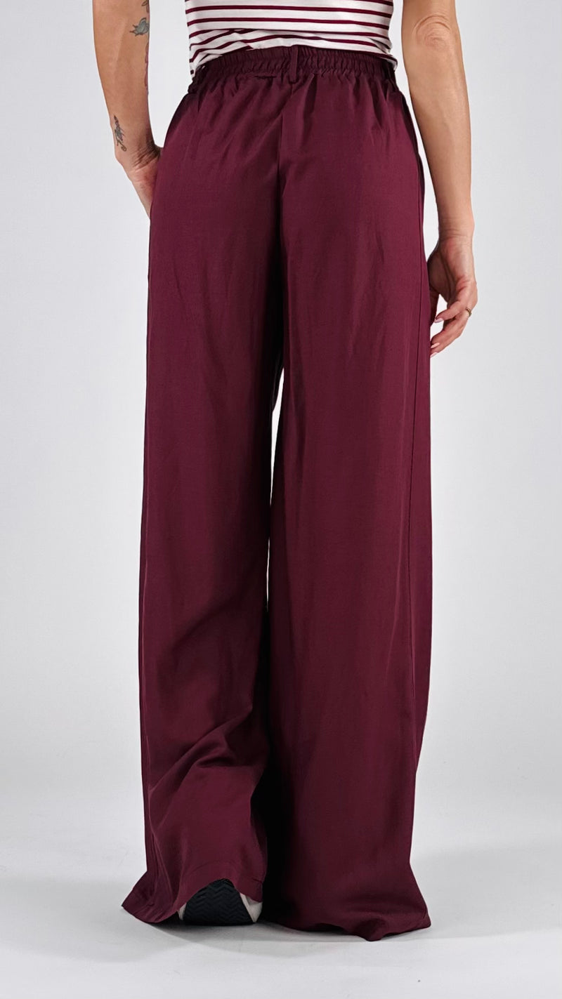 Pantalone lino viscosa fluido H.
