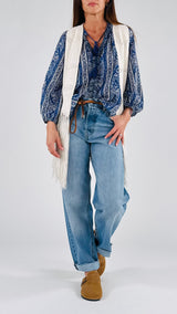 Camicia cotone stampato frangine T.
