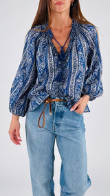 Camicia cotone stampato frangine T.