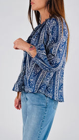 Camicia cotone stampato frangine T.