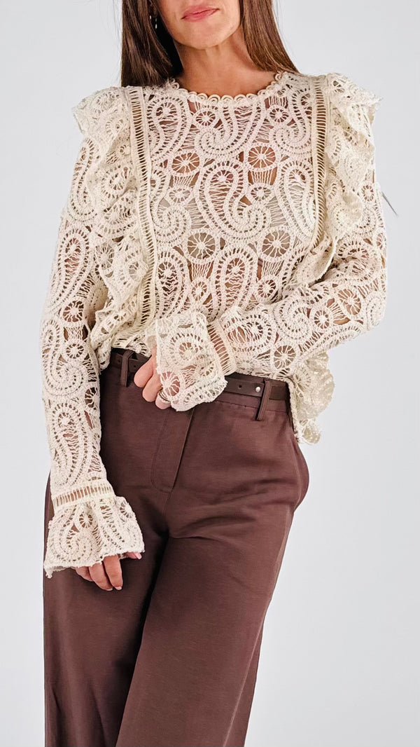 Camicina crochet rouches T.