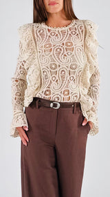 Camicina crochet rouches T.