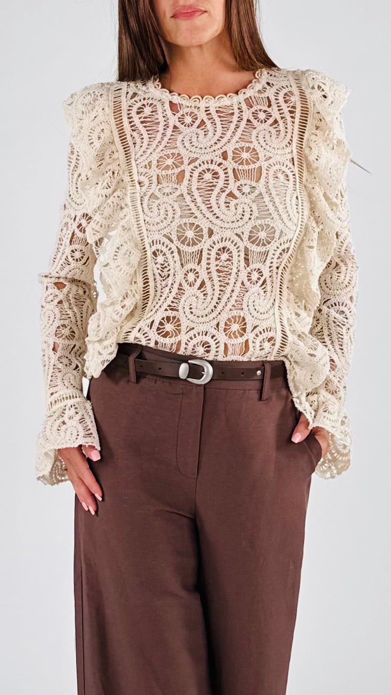 Camicina crochet rouches T.
