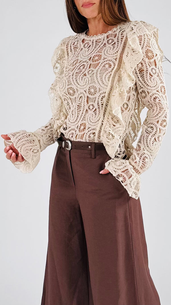 Camicina crochet rouches T.