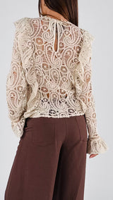 Camicina crochet rouches T.