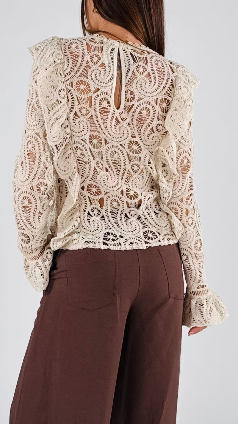 Camicina crochet rouches T.