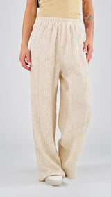 Pantalone goffrato lino cotone H.
