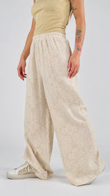 Pantalone goffrato lino cotone H.