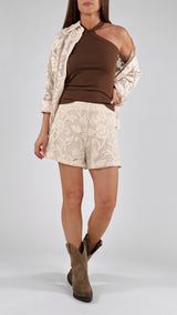 Short rete ricamata H.