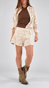 Camicia rete ricamata H.