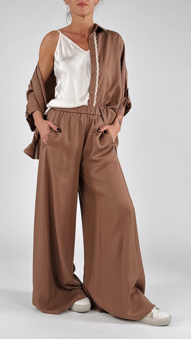 Pantalone palazzo cupro smerigliato You
