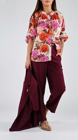 Camicia mussola camelie T.