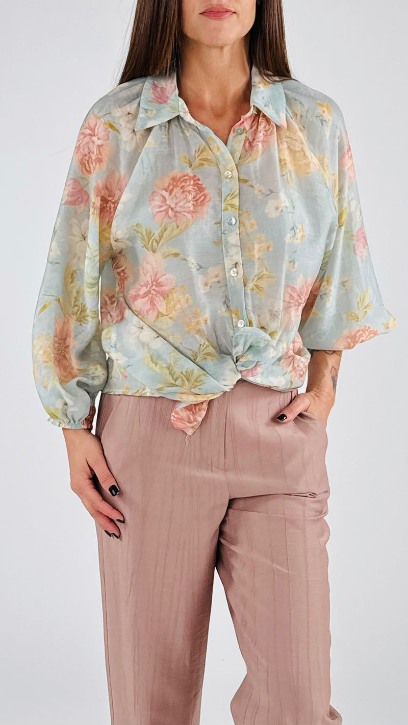 Camicia mussola light blu
