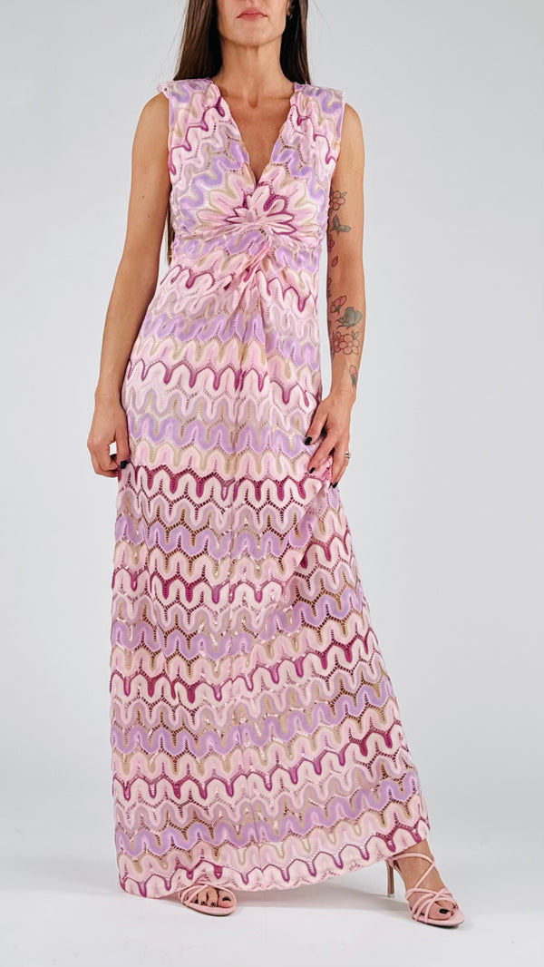 Abito twist jersey traforo T.