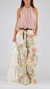 Pantalone palazzo light pink T.