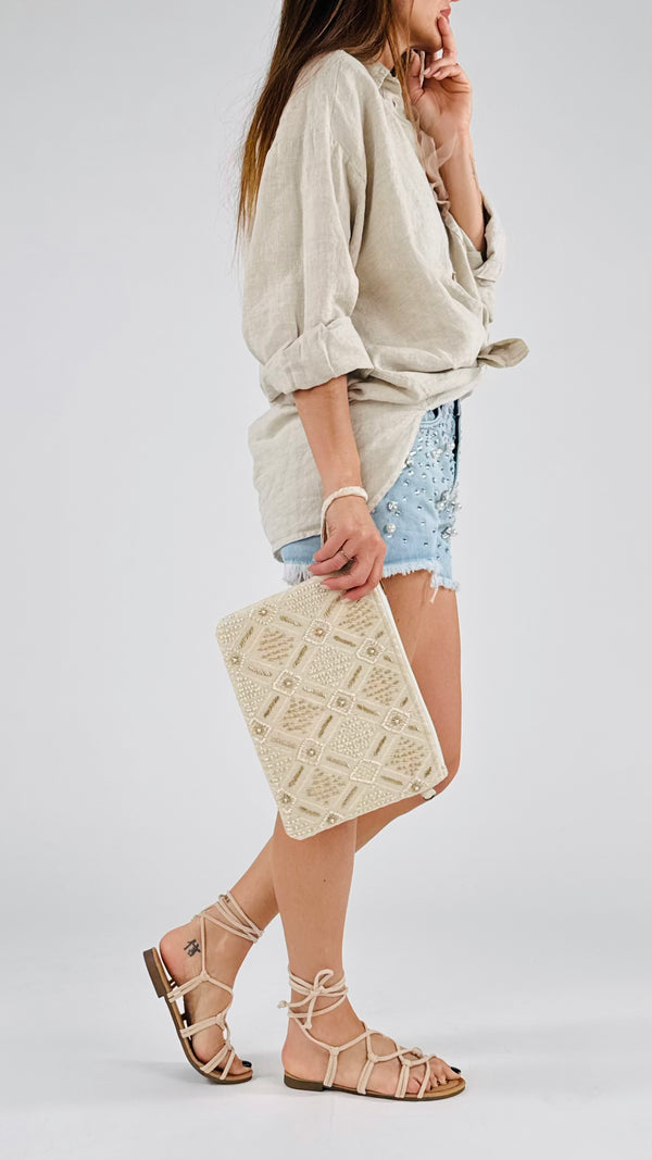 Pochette perline rombi