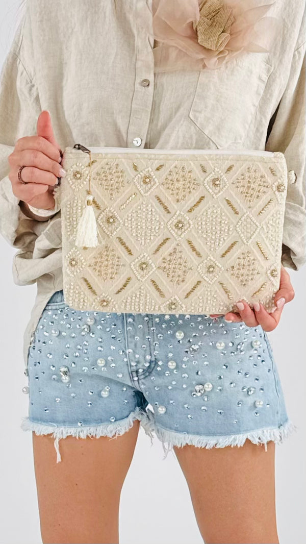 Pochette perline rombi