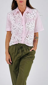 Camicia intarsi crochet T.