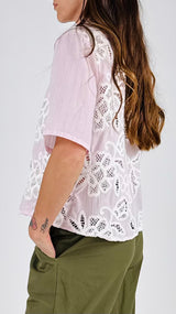 Camicia intarsi crochet T.