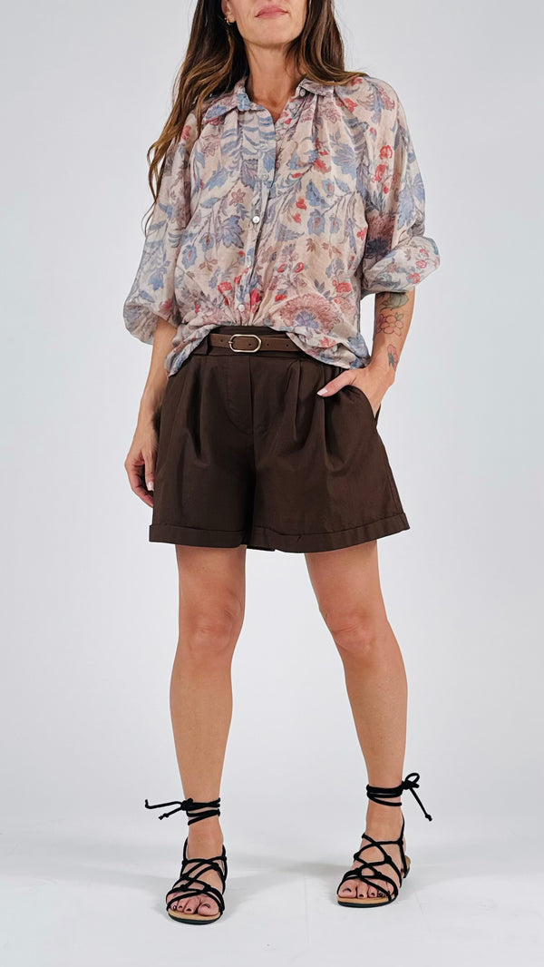Short tela vela risvolto H.
