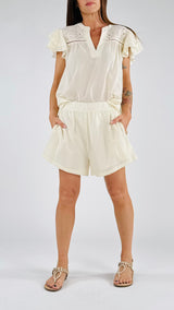 Short tela stropicciata You