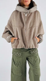 Cappa hand made velour+piumino H.