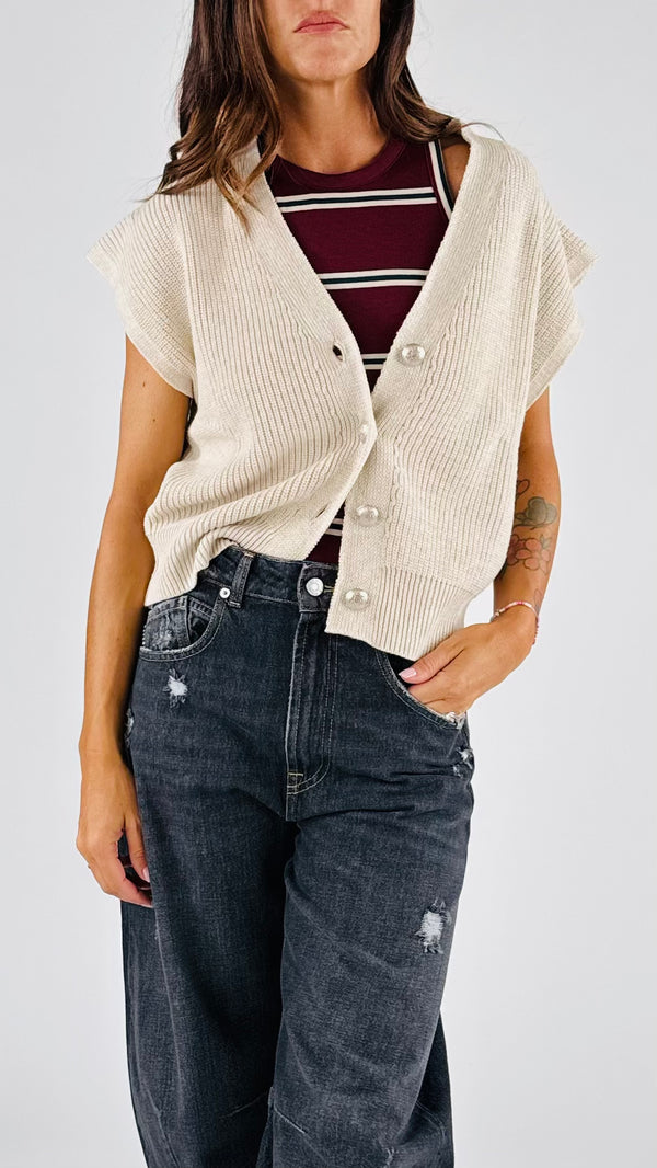 Gilet costa inglese bottoni mil H.