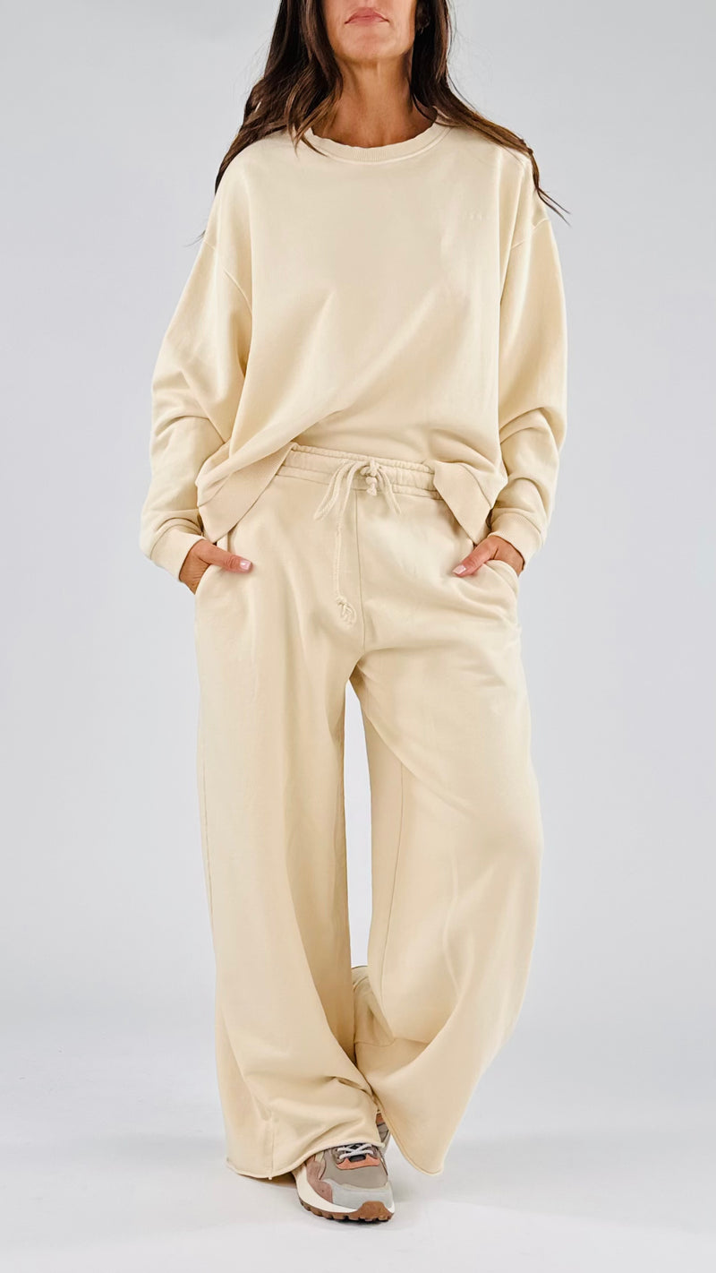 Pantalone palazzo felpa garzata H.