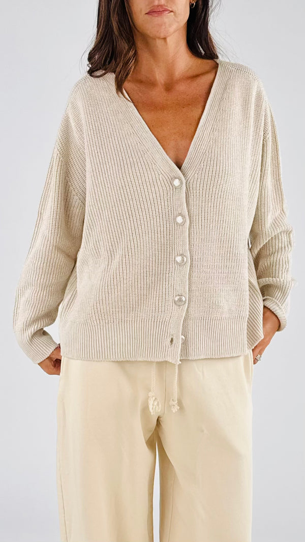 Cardigan costa inglese bottoni mil. H.