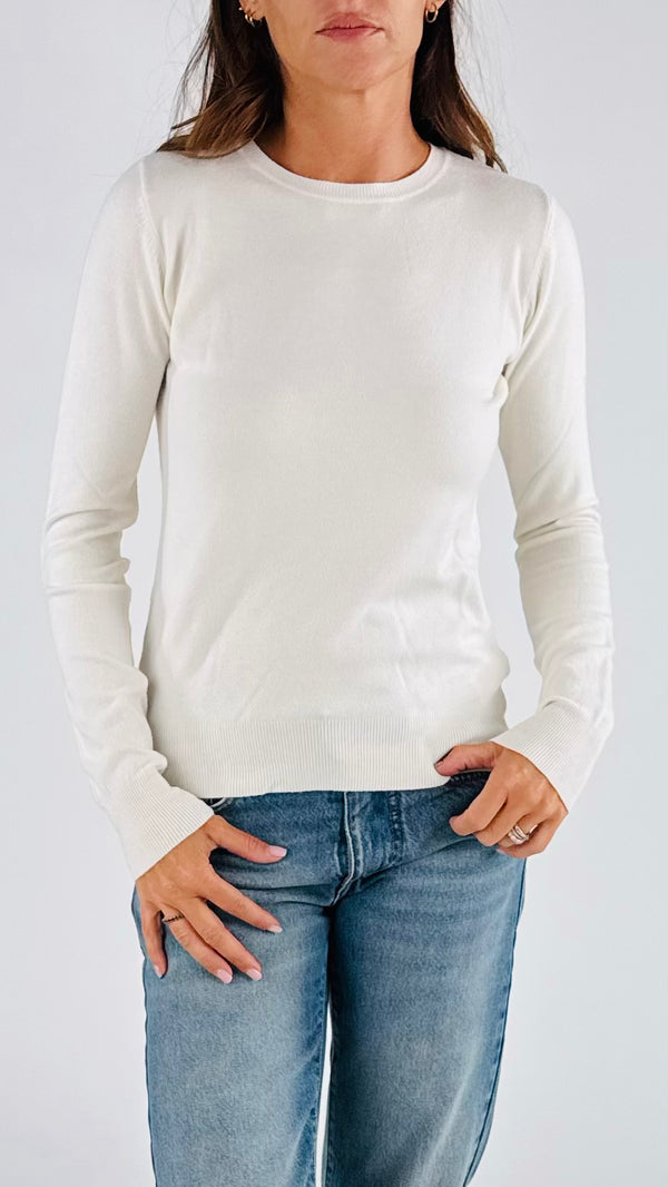 Pull girocollo viscosa basic Vic.