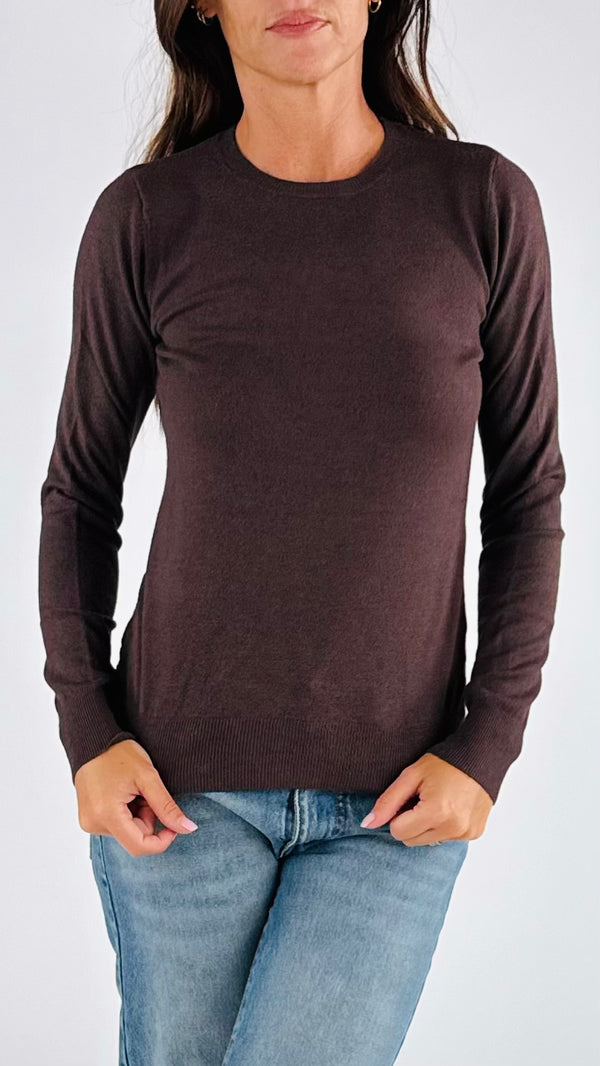 Pull girocollo viscosa basic Vic.