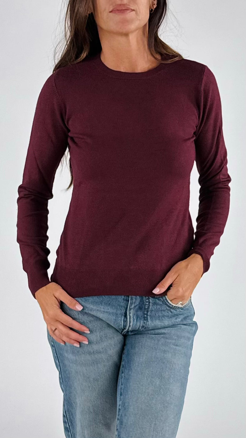 Pull girocollo viscosa basic Vic.