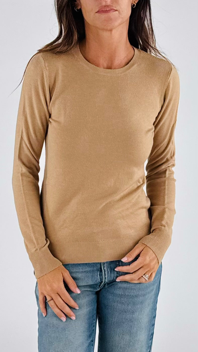Pull girocollo viscosa basic Vic.