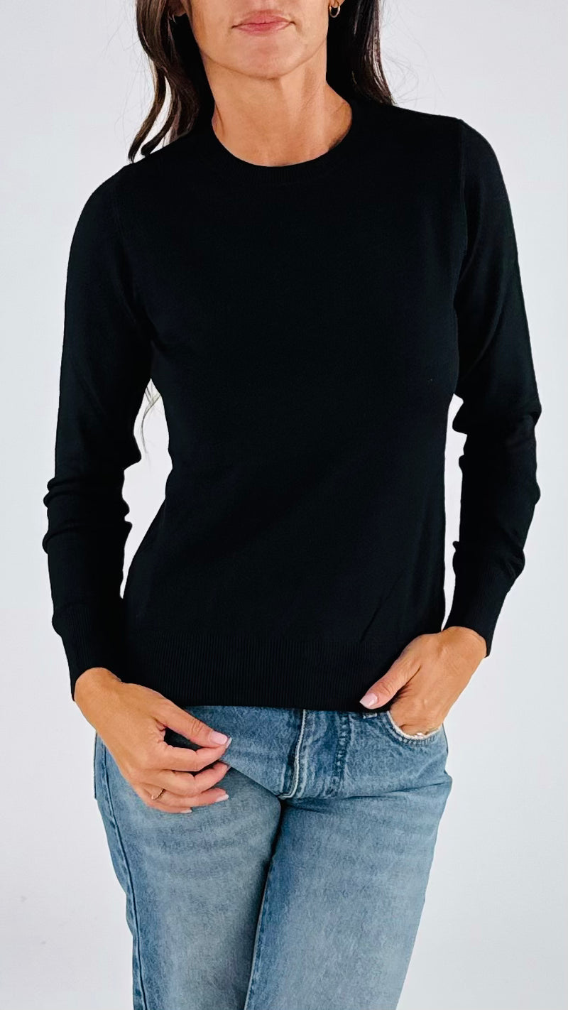 Pull girocollo viscosa basic Vic.
