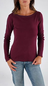 Maglia barchetta costina T.
