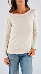 Maglia barchetta costina T.