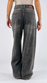 Jeans Giusy noire sabbiato