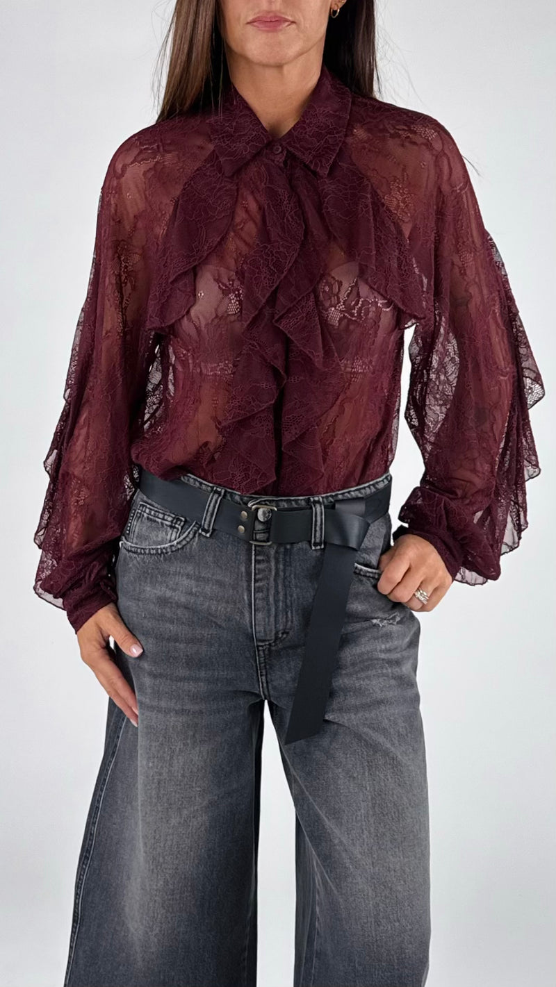 Camicia pizzo jabot You