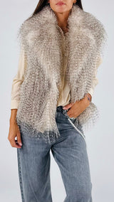 Gilet eco pelliccia istrice T.