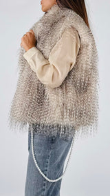 Gilet eco pelliccia istrice T.