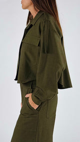 Camicia crop vigogna T.