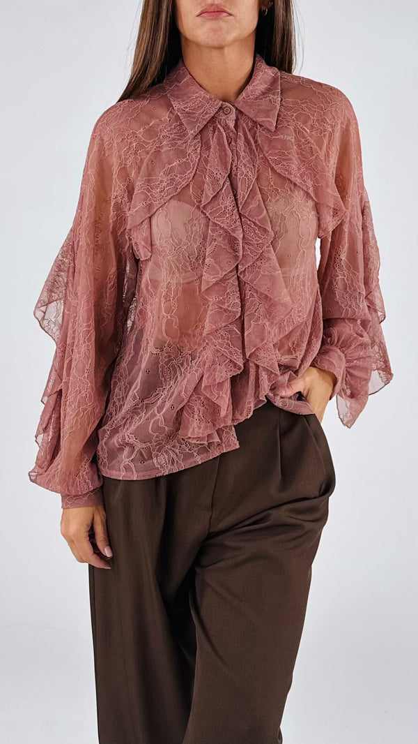 Camicia pizzo jabot You