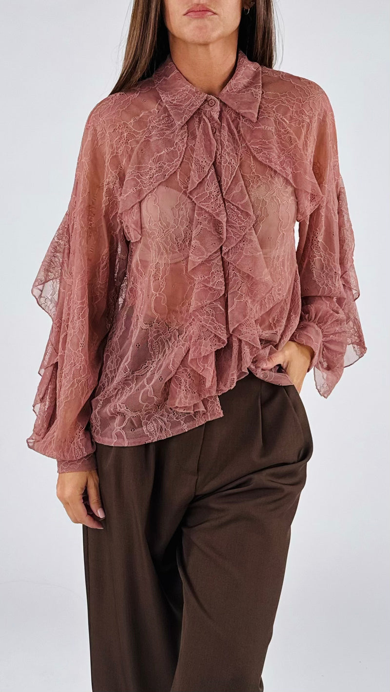 Camicia pizzo jabot You