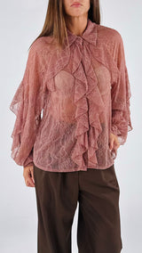 Camicia pizzo jabot You