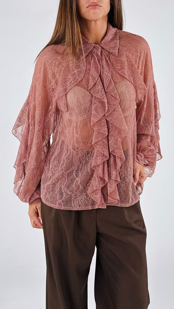 Camicia pizzo jabot You