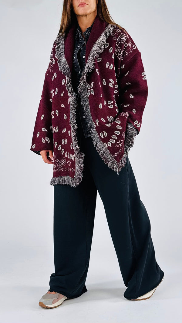 Cardigan jacquard cachemire t.